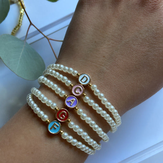 Pearl Initial Bracelet