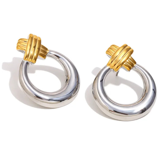 Olivia Two-Tone Earrings