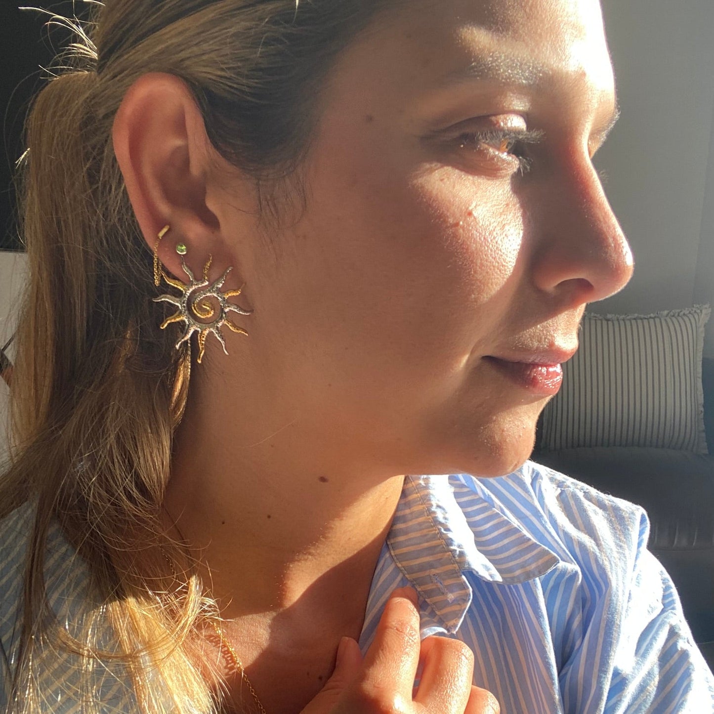 Two-Tone Sunny Earrings